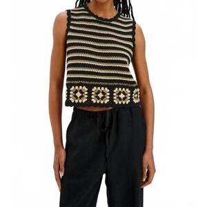 NEW RAILS hazel crochet tank in milos